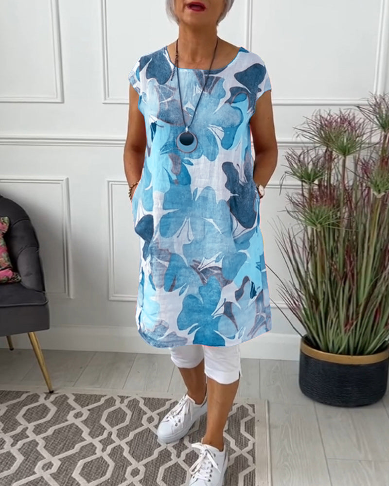 Carmen™ - Lange casual top met kleurrijke bloemenprint