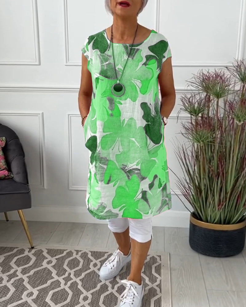 Carmen™ - Lange casual top met kleurrijke bloemenprint