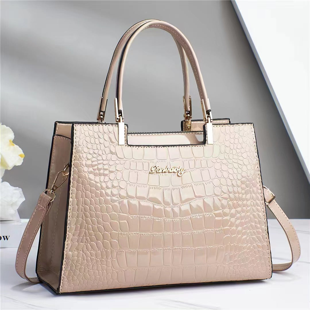 Berta® | Glanzende Krokodillenleer Handtas