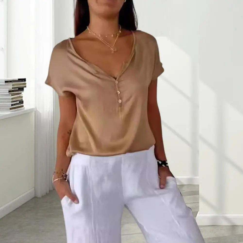 DANNA - HOGE V-HALS TOP